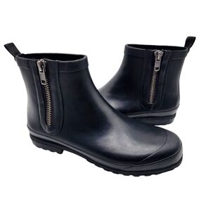 Madewell Women's The Zip-Up Lugsole Rain Boot Size 10